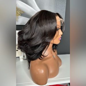 Glueless 4x4 hd closure wig 14 inches